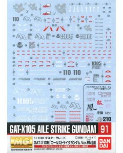Gundam Decal #091 for 1/100 MG Aile Strike Gundam Remastered ver. - Official Product Image 1
