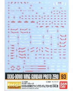 Gundam Decal #093 for 1/100 MG Wing Gundam Proto Zero Endless Waltz ver. - Official Product Image 1