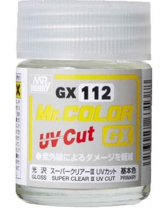 GX112 Mr. Color GX (18ml) Super Clear III UV Cut Gloss - Official Product Image 1