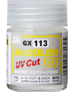 GX113 Mr. Color GX (18ml) Super Clear III UV Cut Flat - Official Product Image 1