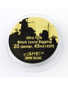 Infini 0.048mm Ultra Fine Black Lycra Rigging (45m long) (suitable for 1/700 Ships) - Official Product Image 1