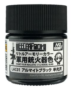 LAC01 Little Armory Color (10ml) Alumite Black (Semi-Gloss) - Official Product Image 1