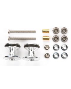 Mini 4WD GUP #418 13-12mm Double Aluminum Ball-Race Rollers with Rubber Rings (2 pieces) - Product Image