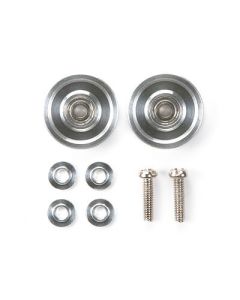 Mini 4WD GUP #437 13mm Aluminum Ball-Race Rollers (Ringless) (2 pieces) - Official Product Image