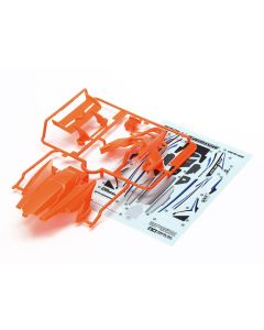 Mini 4WD GUP DCR-02 Body Parts Set (Fluorescent Orange) - Official Product Image 1