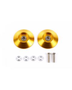 Mini 4WD GUP HG 19mm Tapered Aluminum Ball-Race Rollers Gold (Ringless) (2 pieces) - Official Product Image 1