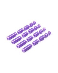 Mini 4WD GUP Light Weight Plastic Spacer Set Purple (12/6.7/6/3/1.5mm, 4 pieces each) - Official Product Image