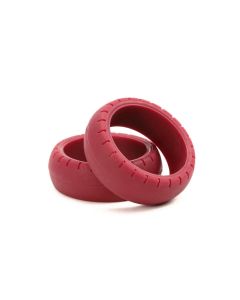 Mini 4WD GUP Low Friction Large Diameter Arched Tires Maroon (2 pieces) - Product Image 