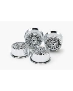 Mini 4WD GUP Wire Spoke Wheels for Low Profile Tires (Silver Plated) - Official Product Image