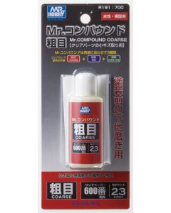 R191 Mr. Compound Rough #600 (25ml) (with 10 sheets of polishing paper) - Official Product Image 1