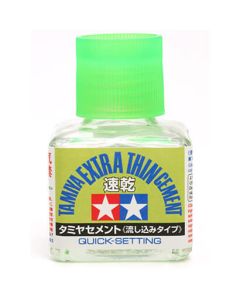 Tamiya Extra Thin Cement Quick Setting (40ml) - Official Product Image