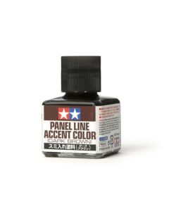Tamiya Panel Line Accent Color Dark Brown (40ml) - Official Product Image
