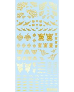 Tattoo Decals 02 (Skull) Gold (110mm x 235mm) (1 sheet) - Official Product Image 1