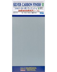 TF19 Silver Carbon Finish 12 (Fine) Sticker (90 x 200mm) - Official Product Image 1