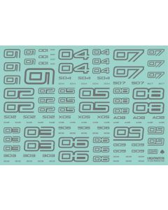 TR Number Decals 2 Gray (14cm x 10cm) (1 sheet) - Official Product Image 1