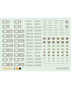 TR Number Decals Gray (14cm x 10cm) (1 sheet) - Official Product Image 1