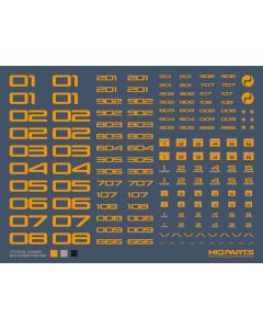 TR Number Decals Orange (14cm x 10cm) (1 sheet) - Official Product Image 1