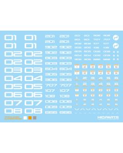 TR Number Decals White (14cm x 10cm) (1 sheet) - Official Product Image 1