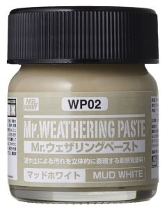 WP02 Mr. Weathering Paste Mud White (40ml) - Official Product Image 1