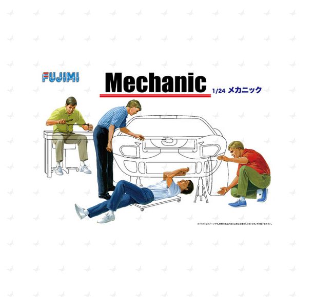 1/24 Fujimi Garage & Tools #03 Mechanic Figure Set