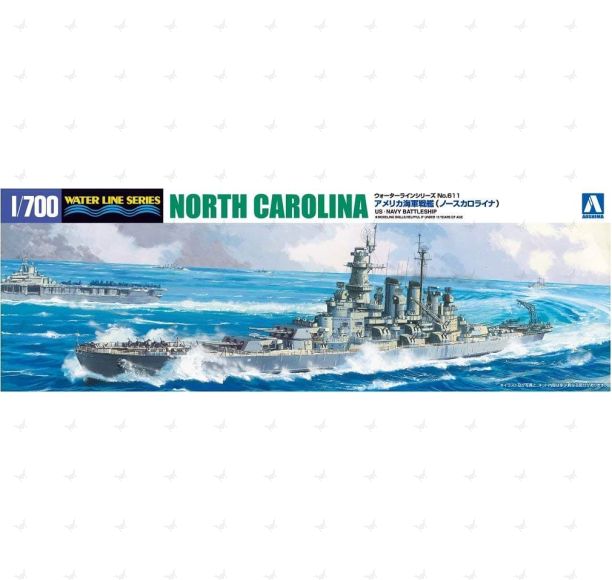 1/700 Water Line Series #611 U.S. Navy Battleship BB-55 USS North Carolina