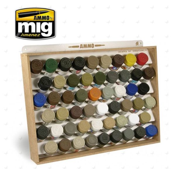 10ml Ammo Storage System for Tamiya/GSI Creos Paint (for 54 Jars) (40 x 30 x 6.5cm when assembled)