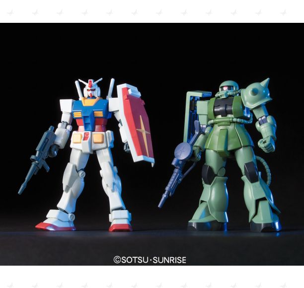 1/144 HG Gunpla Starter Set RX-78-2 Gundam + MS-06J Zaku II