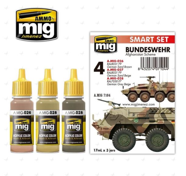 Ammo Acrylic Paint Smart Set (17ml x 3) #04 Bundeswehr Afghanistan Scheme