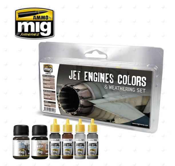 Ammo Jet Engines Colors & Weathering Set (Enamel 35ml x 2 & Acrylic 17ml x 4)