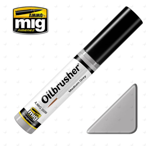 Ammo Oilbrusher (10ml) Medium Gray