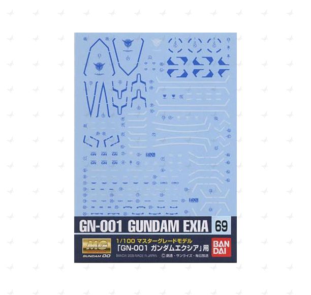 Gundam Decal #069 for 1/100 MG Gundam Exia