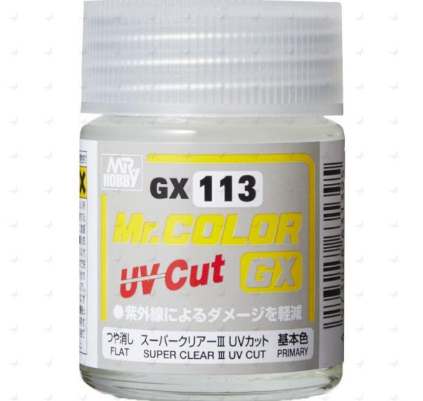 GX113 Mr. Color GX (18ml) Super Clear III UV Cut Flat