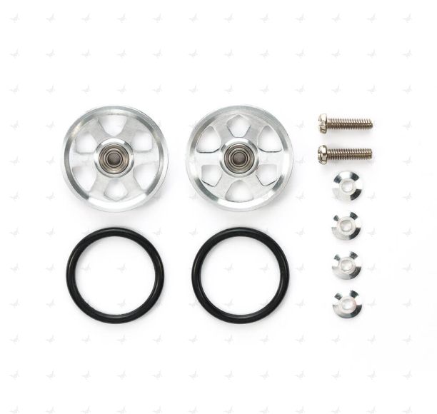 Mini 4WD GUP 19mm Aluminum Ball-Race Rollers (6 Spokes) (2 pieces)