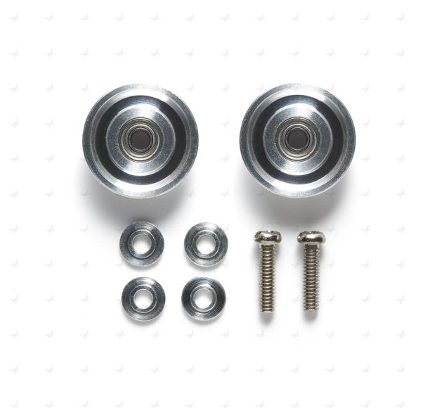 Mini 4WD GUP HG 13mm Tapered Aluminum Ball-Race Rollers (Ringless) (2 pieces)