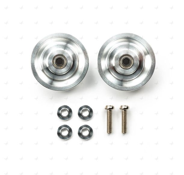 Mini 4WD GUP HG 19mm Tapered Aluminum Ball-Race Rollers (Ringless) (2 pieces)