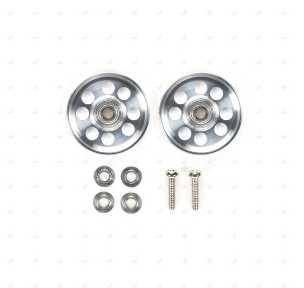 Mini 4WD GUP HG Light Weight 17mm Aluminum Ball-Race Rollers (Ringless) (2 pieces)