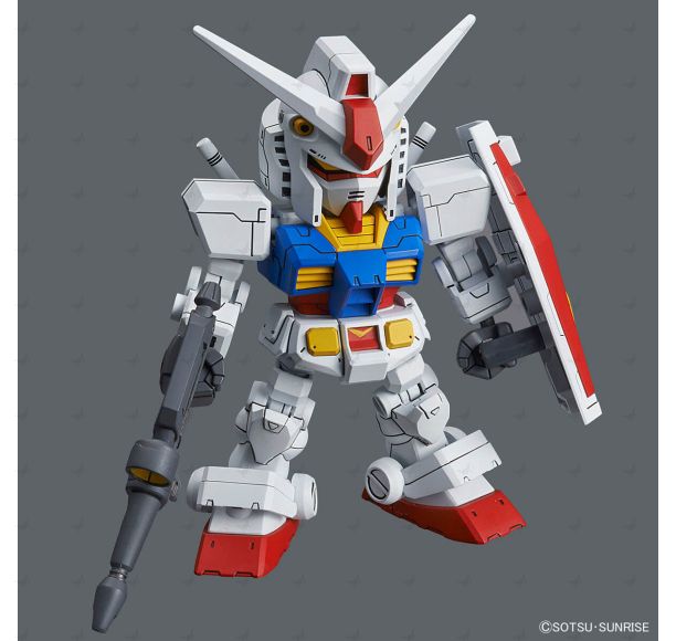 SDCS RX-78-2 Gundam & Cross Silhouette Frame White Set