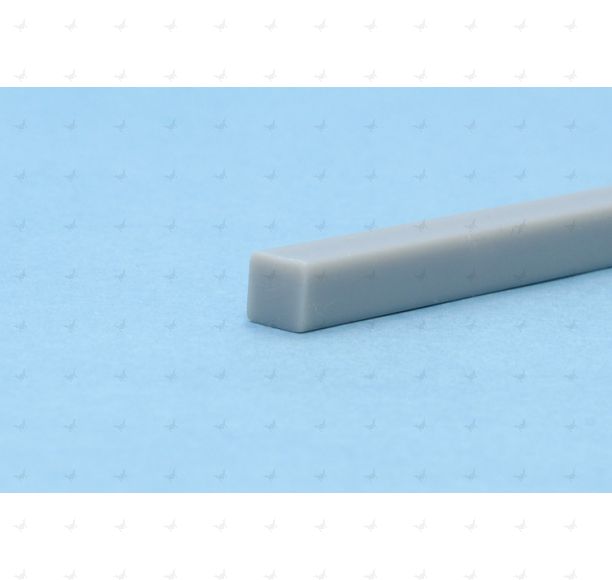 5.0 x 5.0mm Plastic Square Bar Gray (5.0 x 5.0 x 250mm long) (4 pieces)
