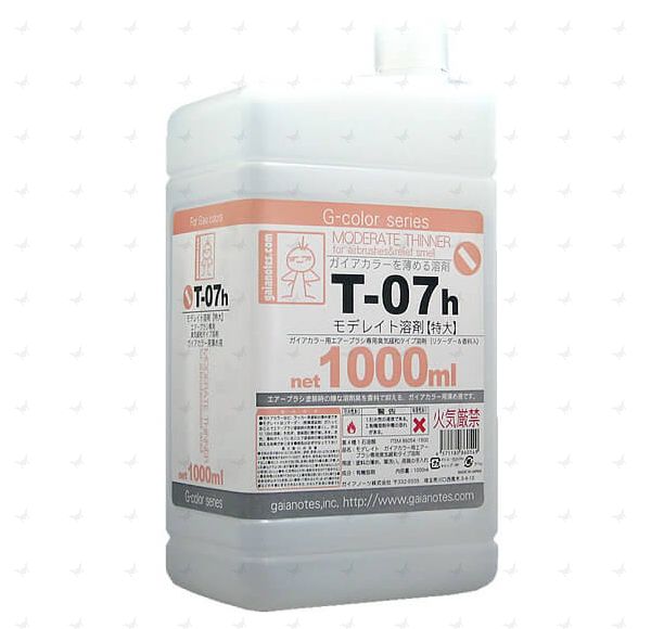 T-07h Moderate Thinner (Lacquer Thinner for Airbrush, deodorized version) (1000ml)