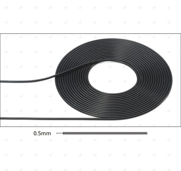 Tamiya 0.5mm Cable Black (2m long)