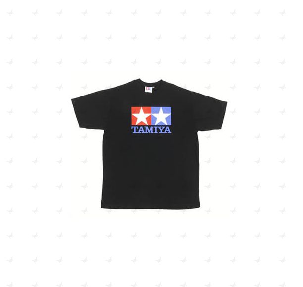 Tamiya Logo T-Shirt Black L (Cotton 60%, Polyester 40%)