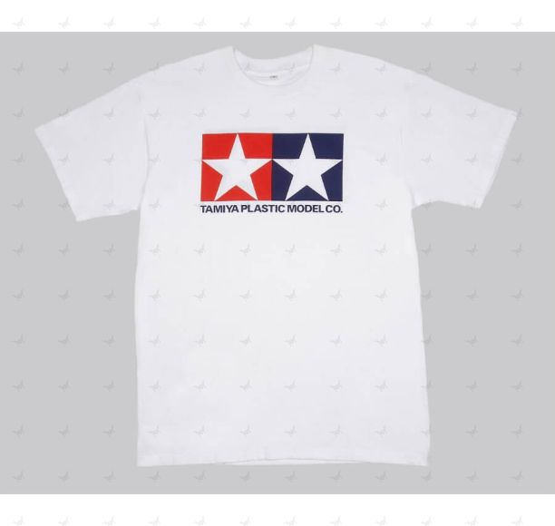 Tamiya Logo T-Shirt White L (Cotton 100%)