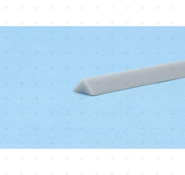 1.0 x 1.0mm Plastic Triangle Bar Gray (1.0 x 1.0 x 250mm long) (8 pieces)